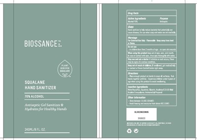 Label (Biossance 240 mL Hand Sanitizer)